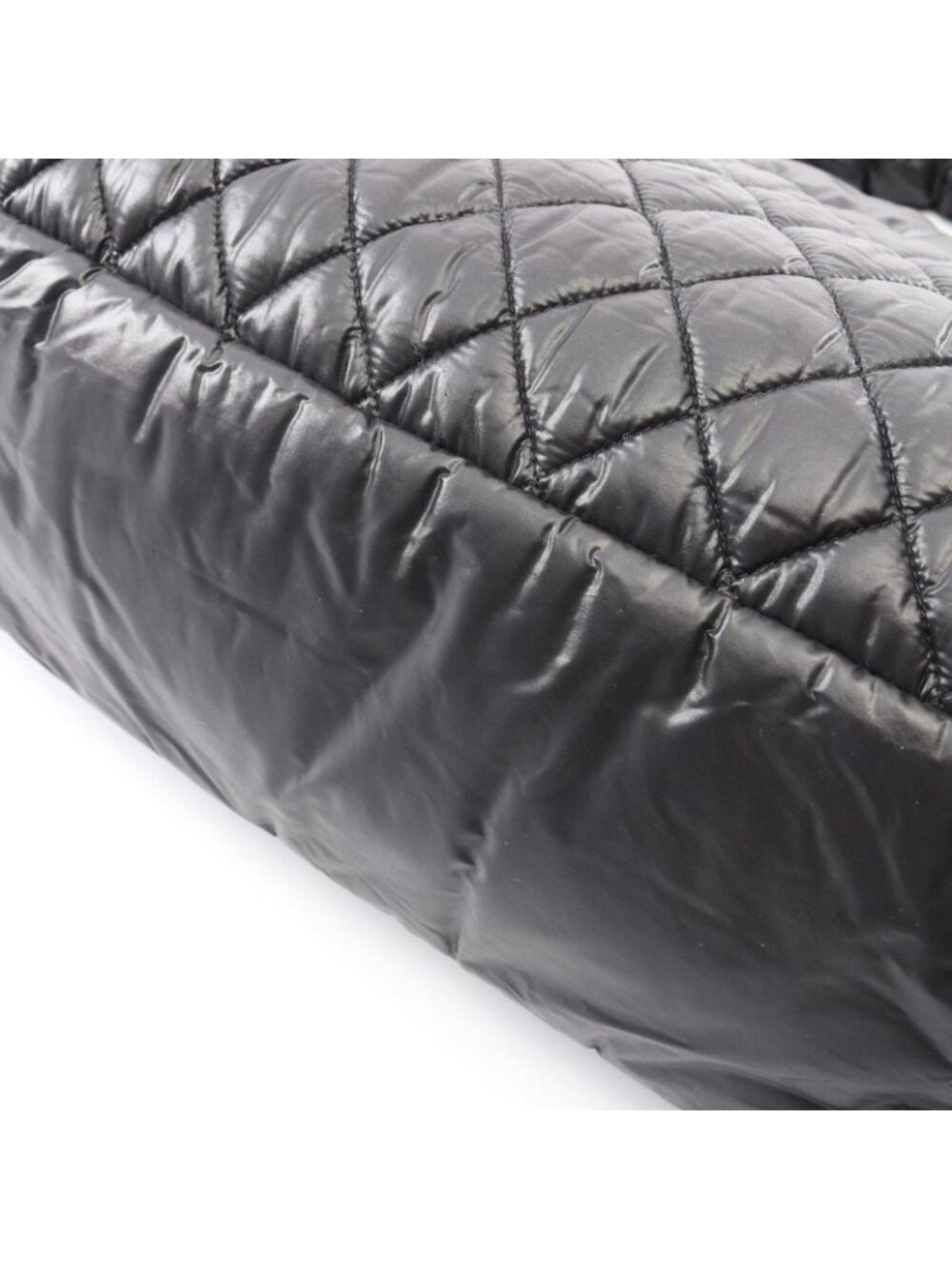 Chanel Coco Cocoon Black Nylon Leather Boston Bag - Picture 7 of 9